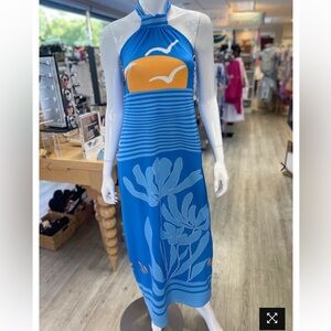 Michelle Parisou Halter Maxi Dress